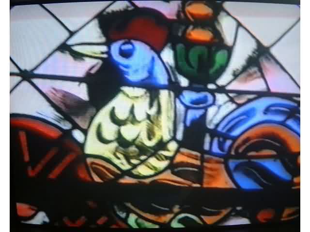 Un vitrail de l'glise