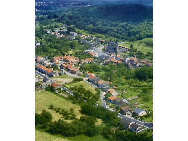Vue arienne du village